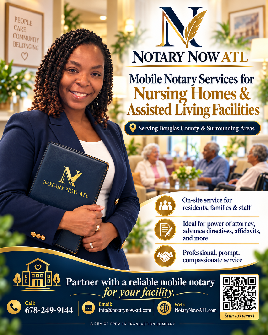 NotaryNow ATL professional mobile notary services nursing homes and assisted living flyer